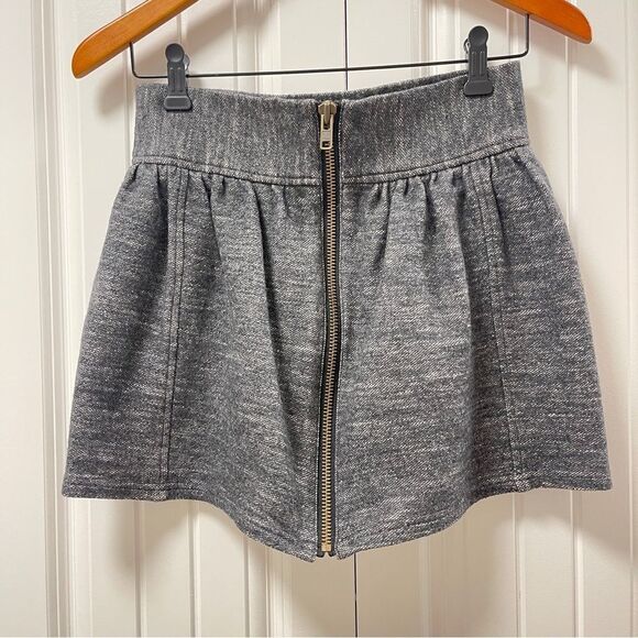 Aritzia Wilfred Wool Zipper Mini Skirt Grey - Picture 3 of 13